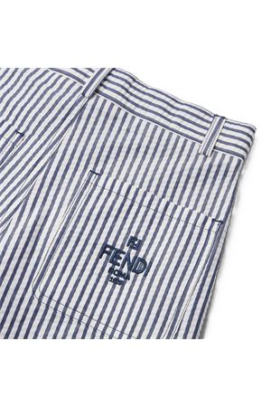 Bermuda in seersucker a righe FENDI KIDS | JMF585AVWPF1I11